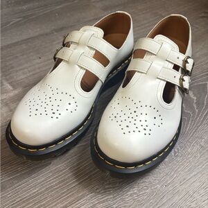 Stylish White Dr Marten Double Strap Mary Jane’s